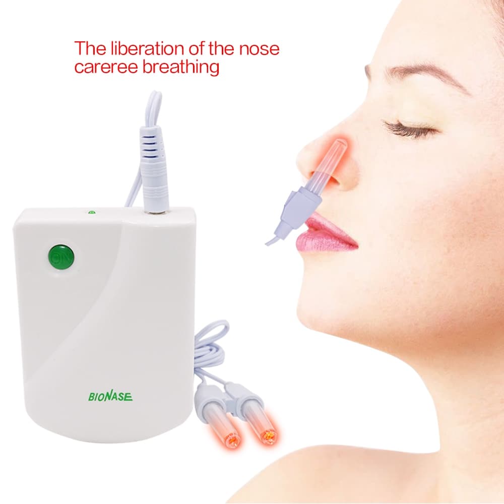 Massageador BioNase com Pulso Laser de Alta Frequência para Curar Sinusite/Rinite/Febre / Terapia Nasal