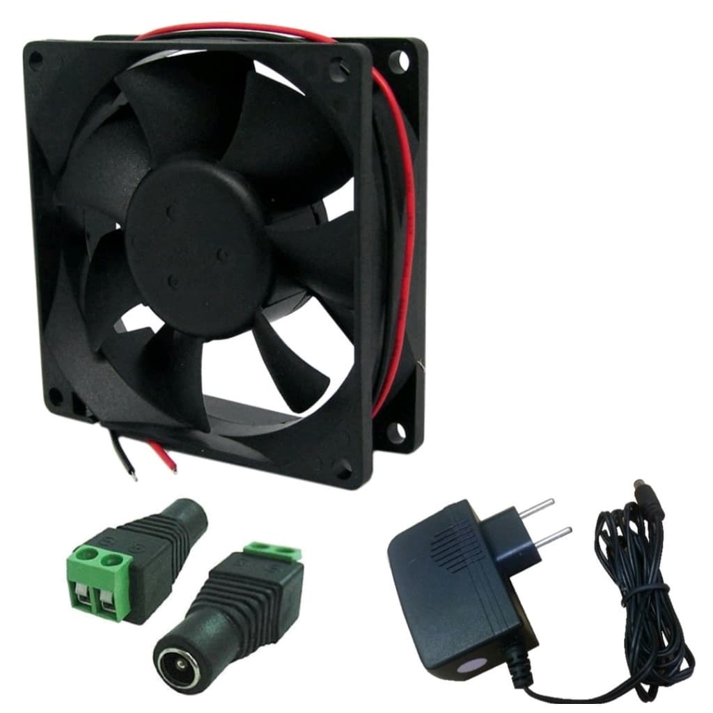 Ventilador Cooler Ventoinha 120x120x25 120x120 12v C/ Fonte Bivolt