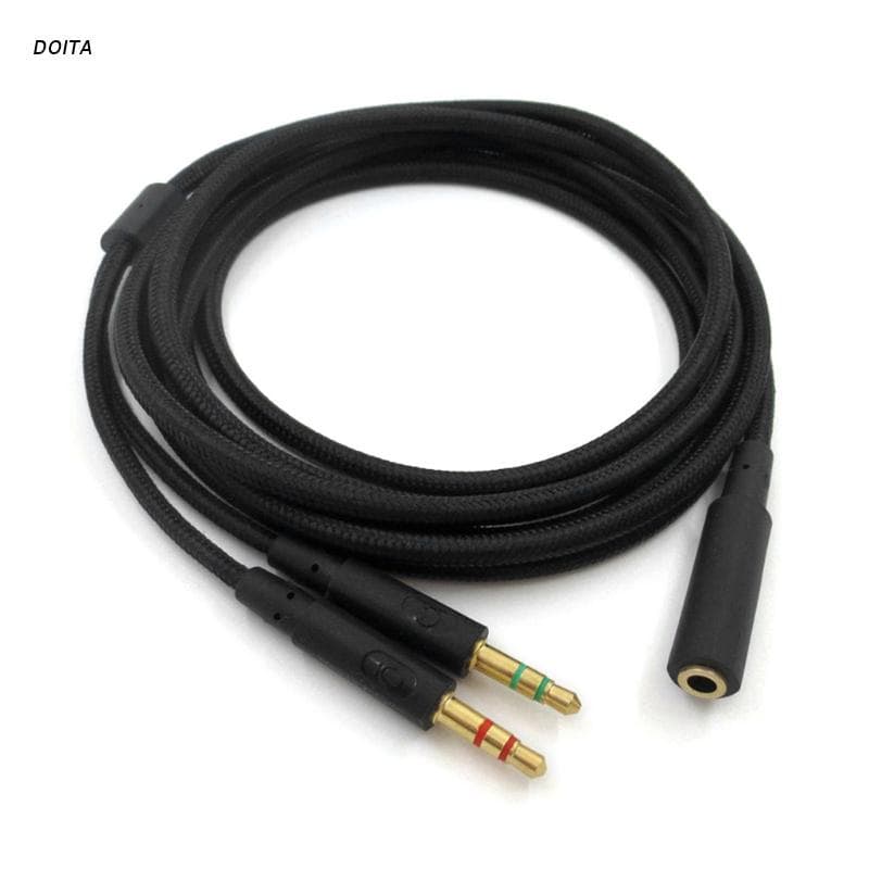 Computer 3.5mm 2 in 1 Game Headset Stereo- Extend Cable For Headphone