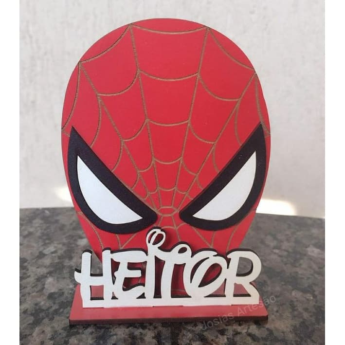 Lembrancinha Homem Aranha Personalizada Festa Nomes Centro De Mesa Infantil Super Herói Aniversário