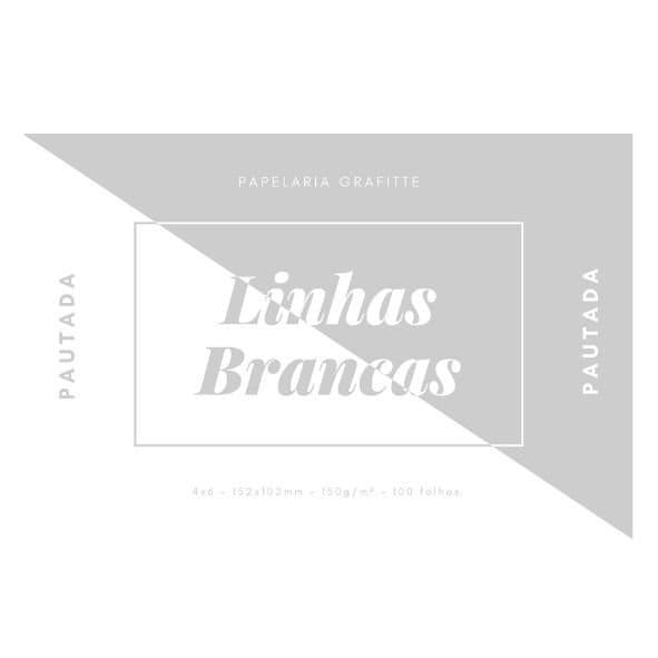 Ficha Pautada Linhas Brancas 4x6 100 unidades