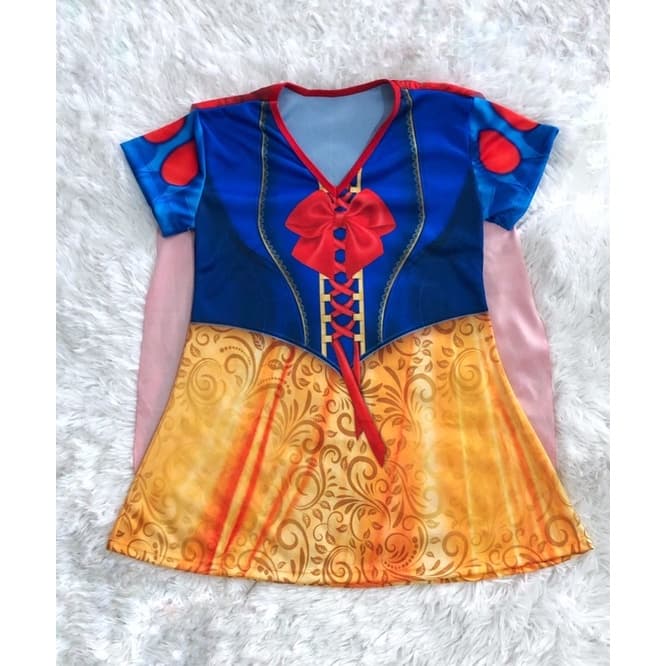 Fantasia Temática Branca De Neve Infantil Feminina Princesa Barato Menina Promoção