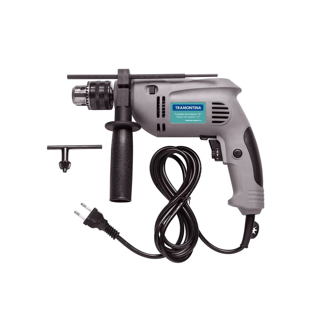 FURADEIRA DE IMPACTO 1/2 POL 500W 127V COM REVERSÃO TRAMONTINA
