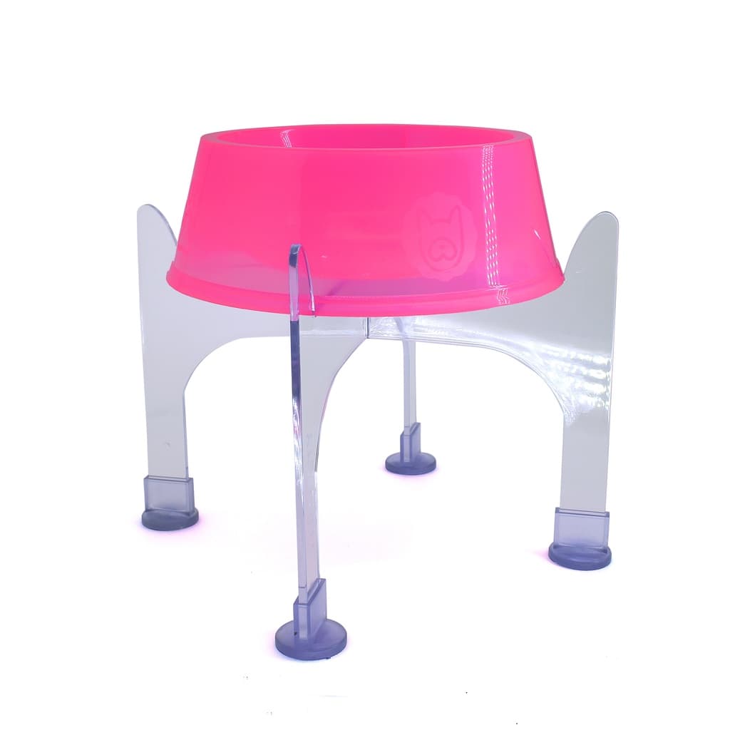 Kit Elevado - Comedouro 750ml + Super Suporte M Transparente - Lilopety