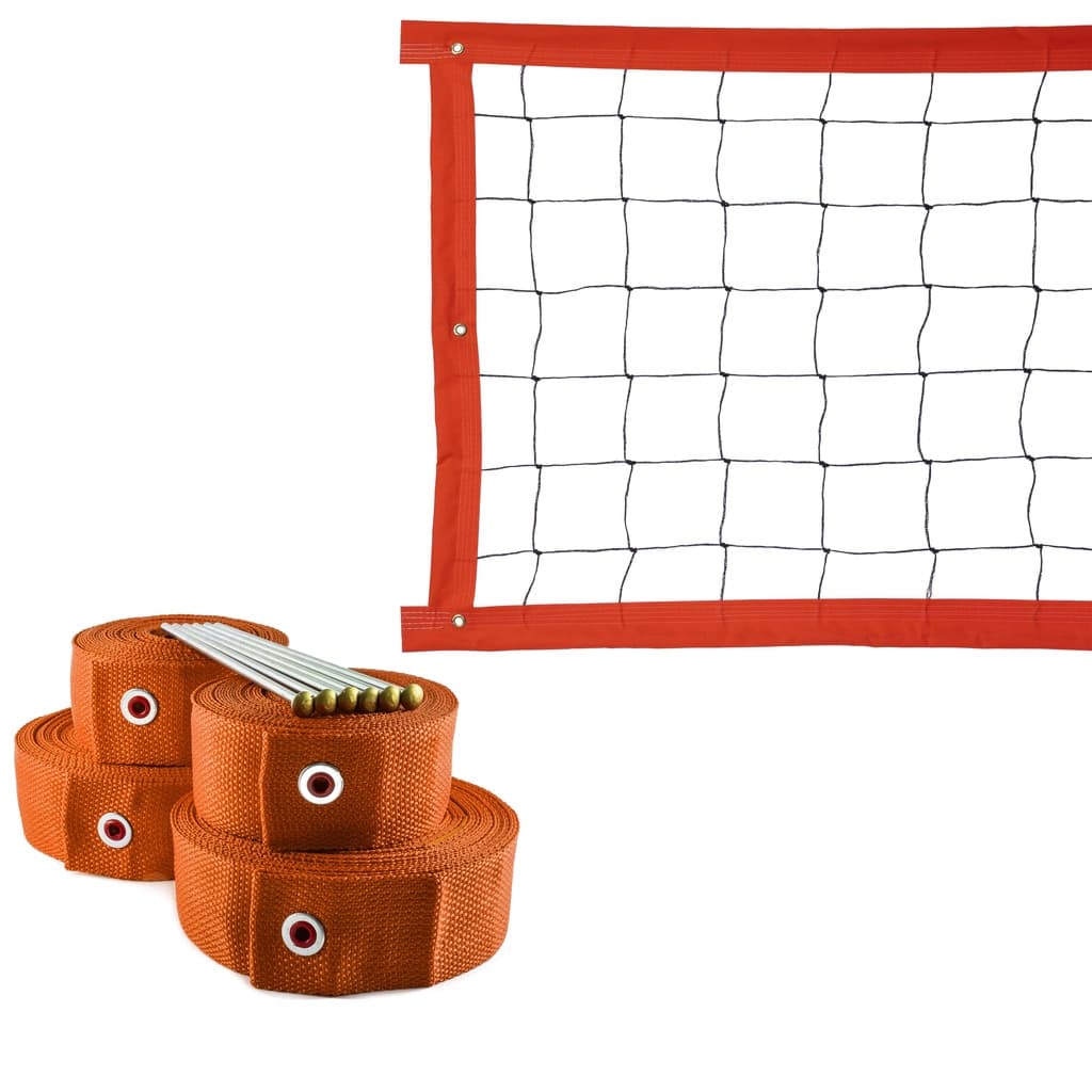 Kit Rede De Vôlei 6 Metros + Marcação Laranja - Evo Sports