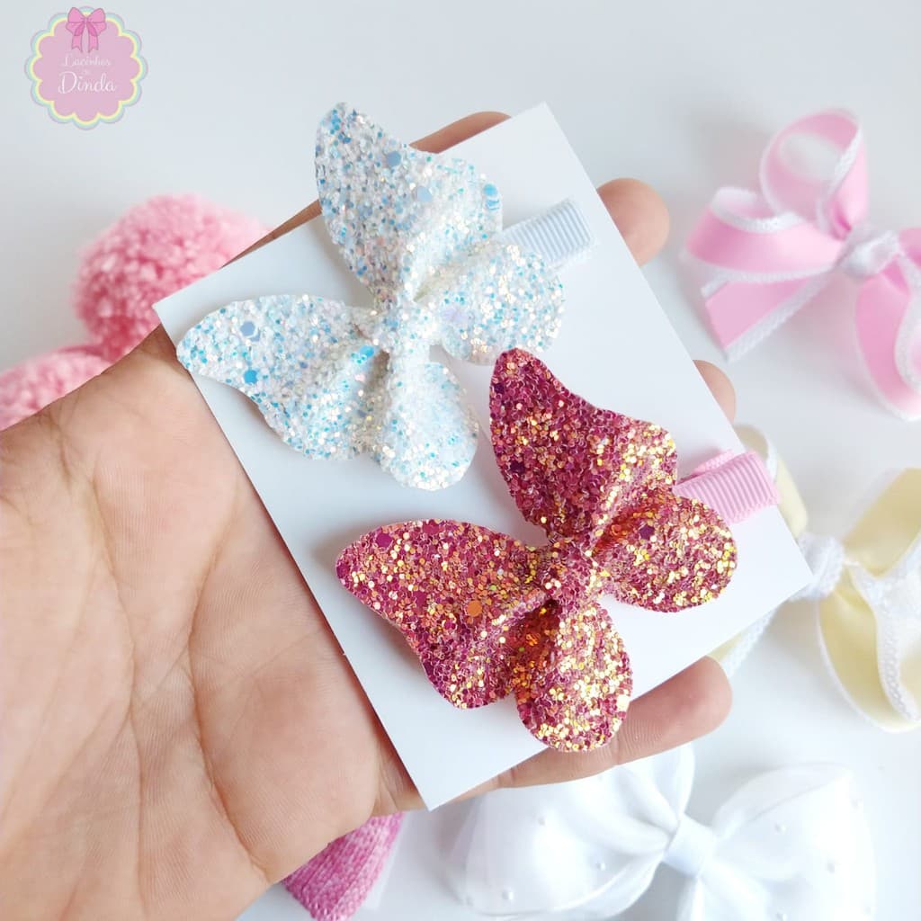 Presilha Butterfly (UNIDADE) / presilha de borboleta faixinha para bebê presilha para bebê