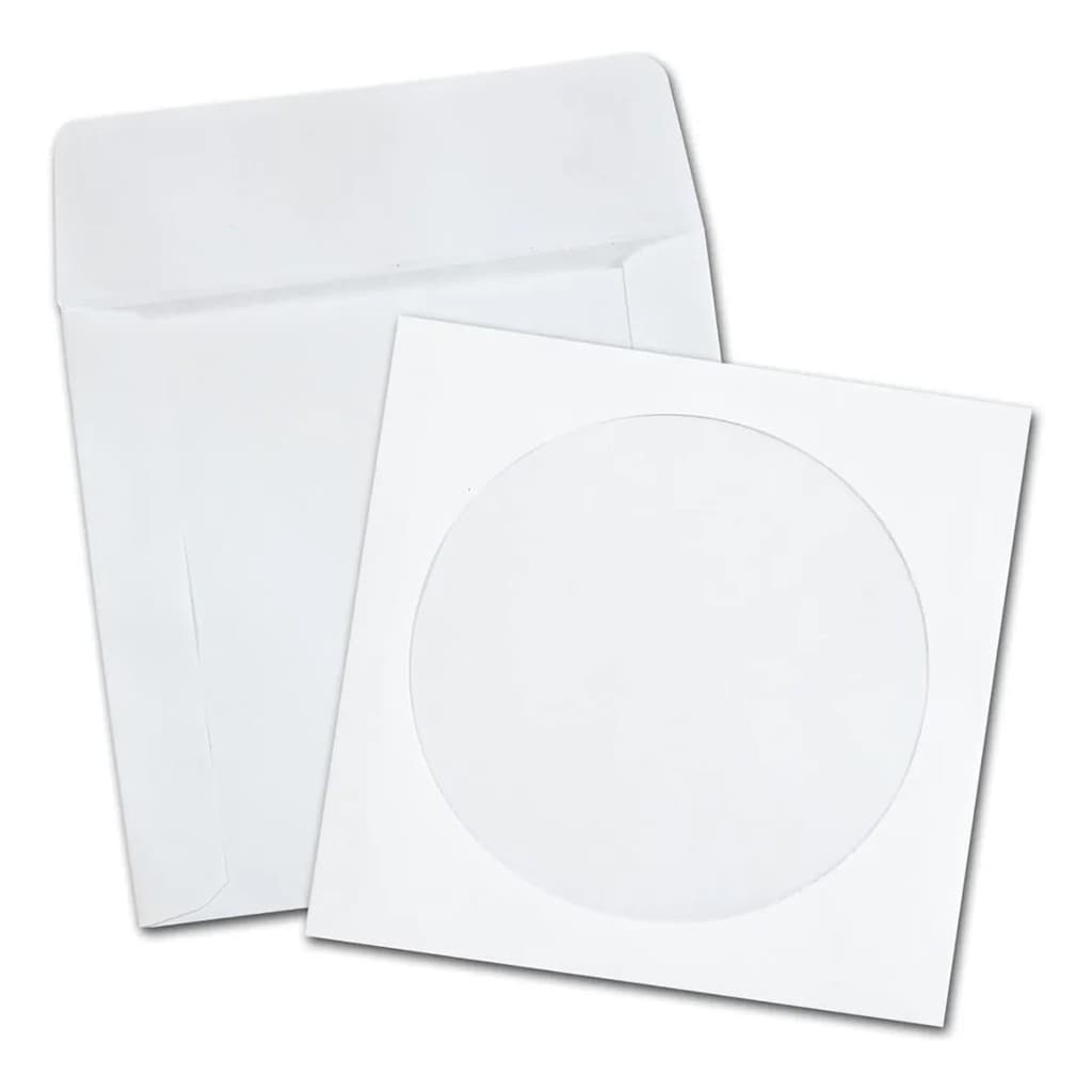 50 Envelopes Para Cd / Dvd Com Visor Transparente
