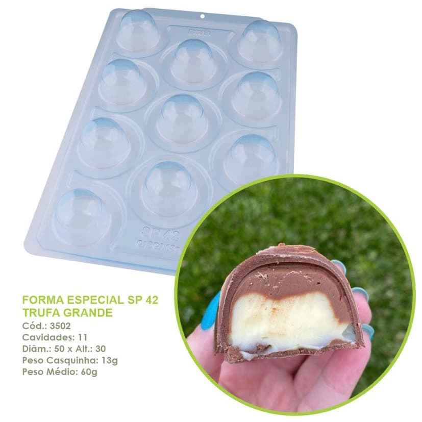 Forma Bwb Sp 42 Trufa Grande Especial Silicone 3 Partes  Profissional Cod-3502  (Sp Especial)