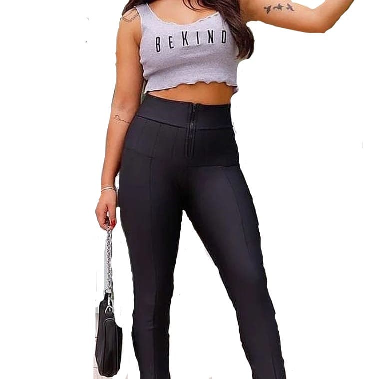 Calça Legging Com Bolso Montaria Estilo Lipo Esconde Barriga