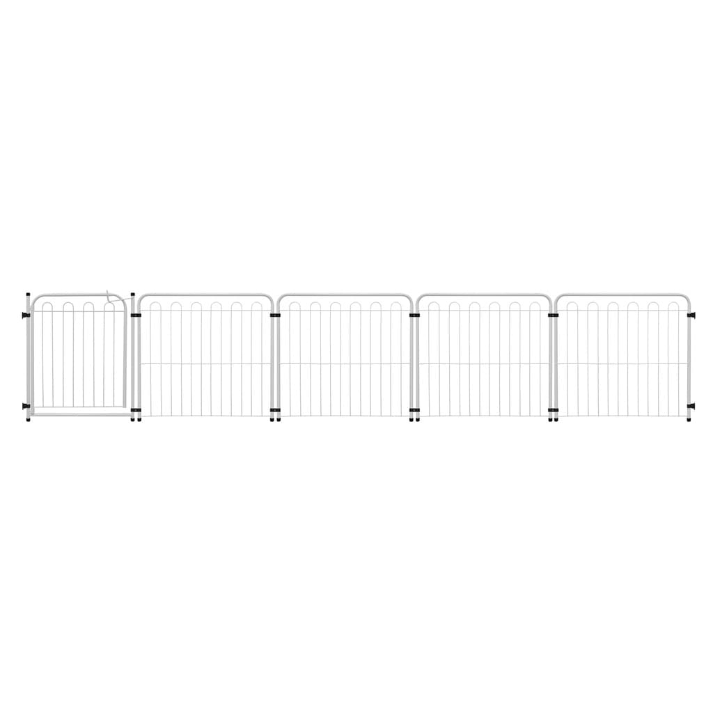 Cercado Pets Caes Cachorro Açomix Com Portão Linear 334 Cm Comprimento X 65 Cm Altura + Kit Instalação