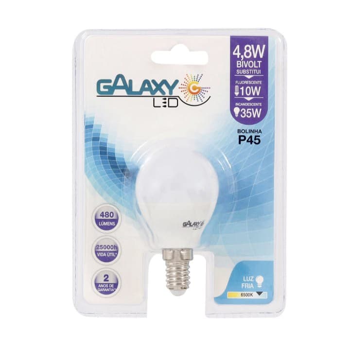 kit.05.lampadas.bolinha,p45 de  4.8w branco quente