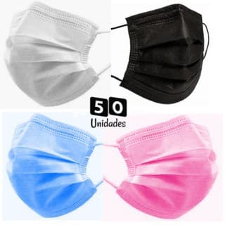 MáDescartar escaravelhoáVel De ProteçãO Tripla Facial Cx C/ 50 PçS FACE Azul