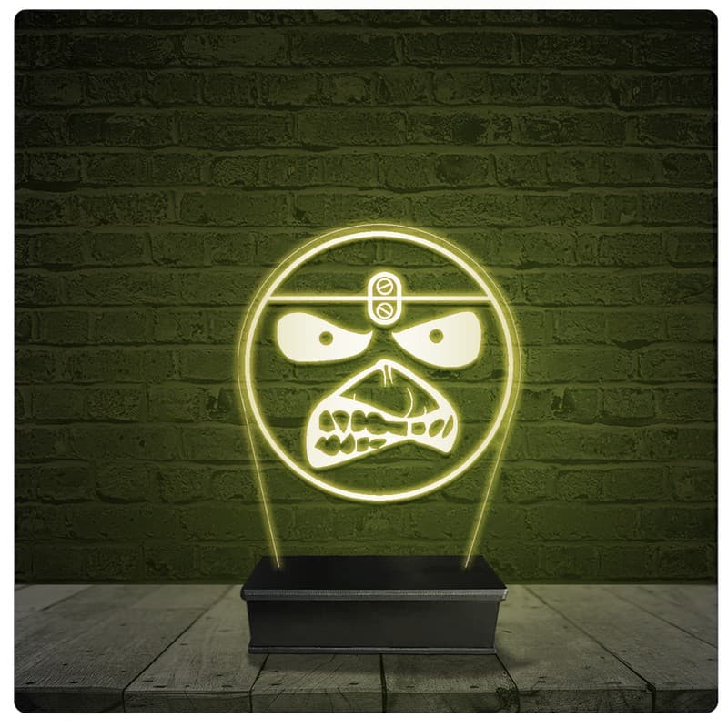 Led Luminária Acrílico Abajur - Eddie Iron Maiden 16