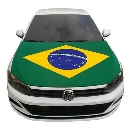 Bandeira Capô Carro 1,50 X 1 Brasil C/ Elastico Nao Solta