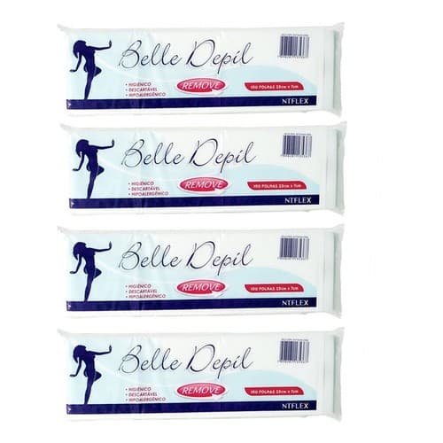 Papel Tnt Belle Depil 400 Folhas Depilação Ntflex - 4x100