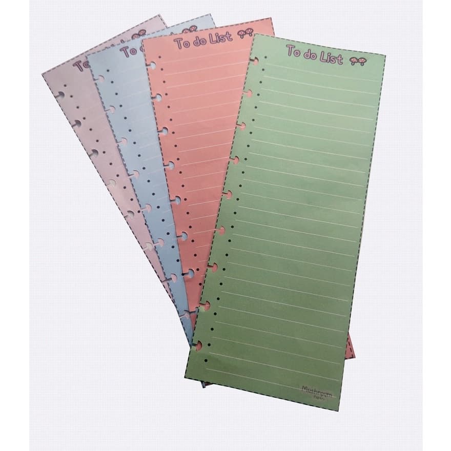 To do List A4 furo cogumelo - Lista com furo de disco - Caderno Inteligente bloquinho de anotaçao