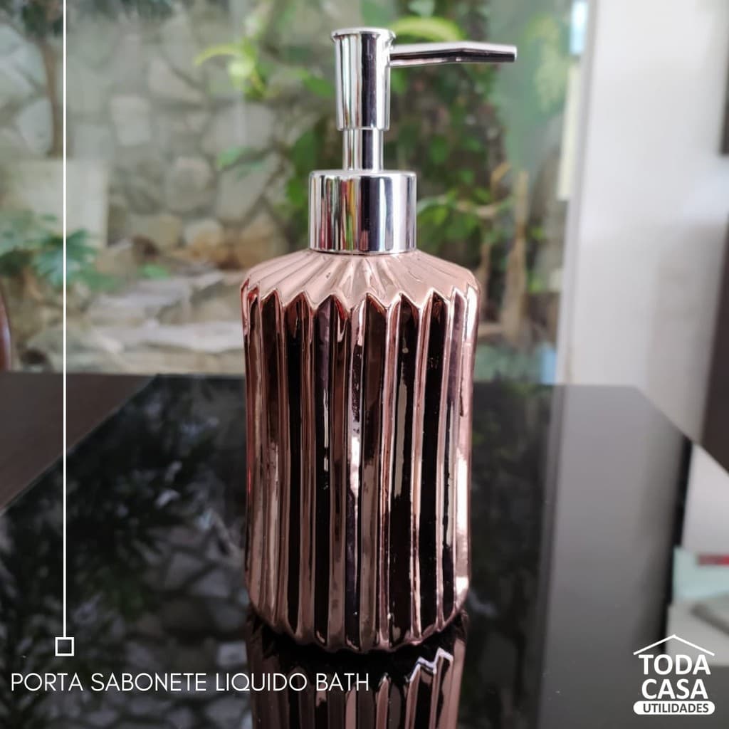 Porta Sabonete Liquido de Cerâmica Bath