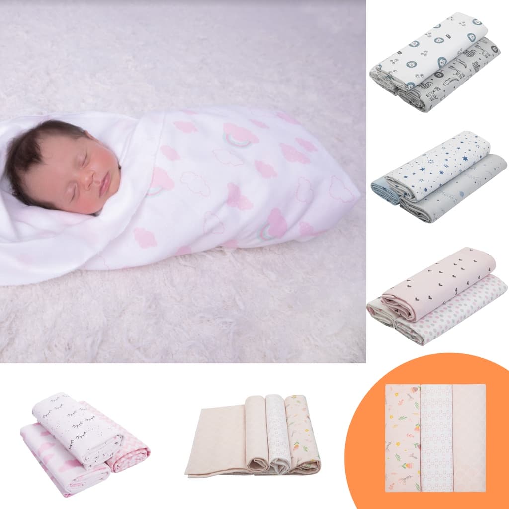 Kit Cueiro Bebe Flanelado Manta Papi 80x80 Cm Com 3 Unidades