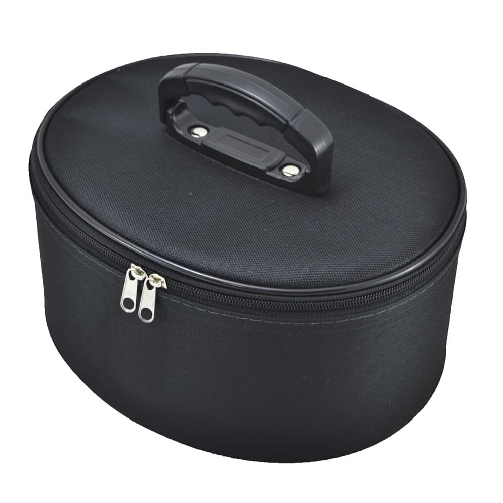 Frasqueira Oval Grande Preto Necessaire Maquiagem Acessórios