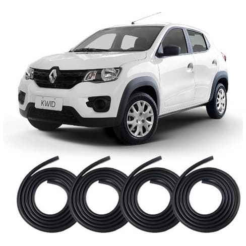 Kit Borrachas De Vedação 4 Portas Renault Kwid Todos Os Anos