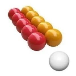 Jogo de Bolas Mata-Mata 54mm Para Sinuca Bilhar e Snooker + Bola Branca