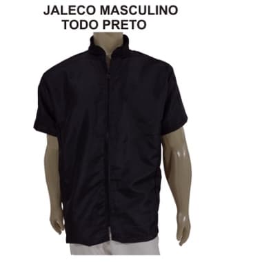 Jaleco Para Tosador Anti Pelo Pet Shop Masculino Preto