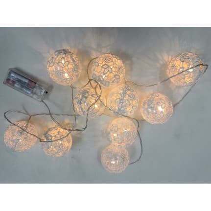 Enfeite Bola Renda 10 Led