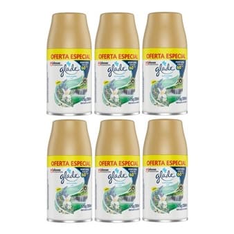 Kit 6 Odorizante Glade Frescor De Águas Florais Refil 269ml