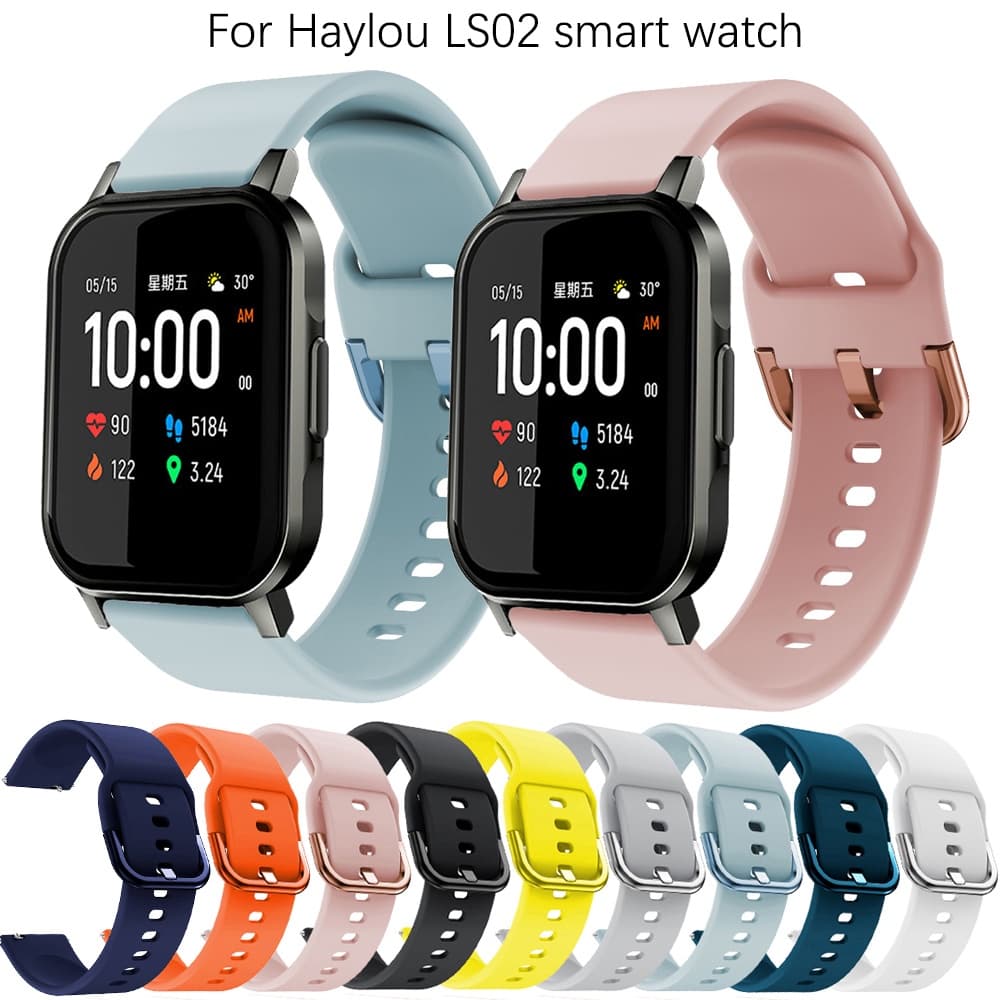 Silicone Wrist Strap Band Para Xiaomi Haylou Smartwatch Relógio Inteligente 2 LS02 RS4 RS4 Plus Smart Watch Pulseira Esporte