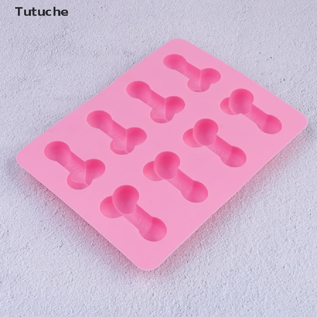 Tutuche 8holes Forma De Pênis Molde De Bolo De Silicone Para Decoração De Cupcake De Geléia De Gelo