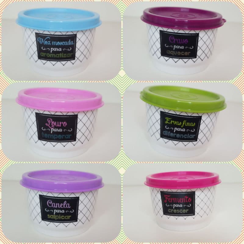 Potinho Tempero 140ml, Saleiro, Pimenteiro, Canela em Pó Bistrô,  PB, Floral - Original Tupperware®