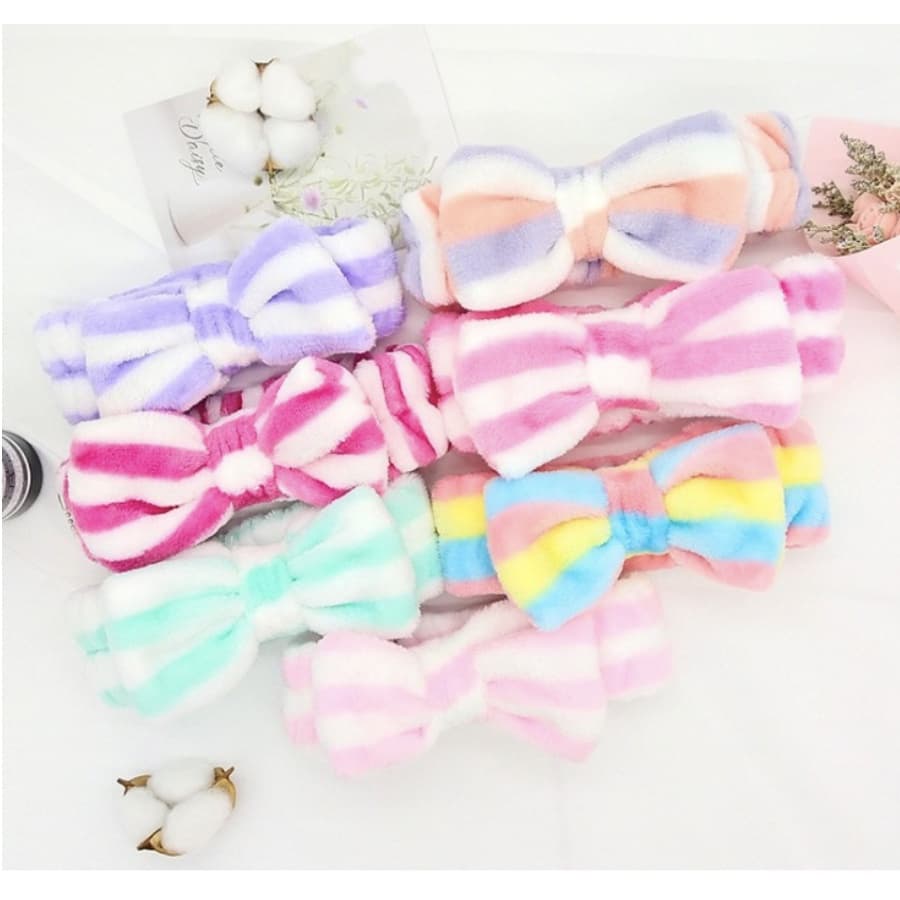 Faixa de Cabelo Para Maquiagem e Limpeza Facial Com Varias Modelos e Cores Faixa Bolinha Liso faixa