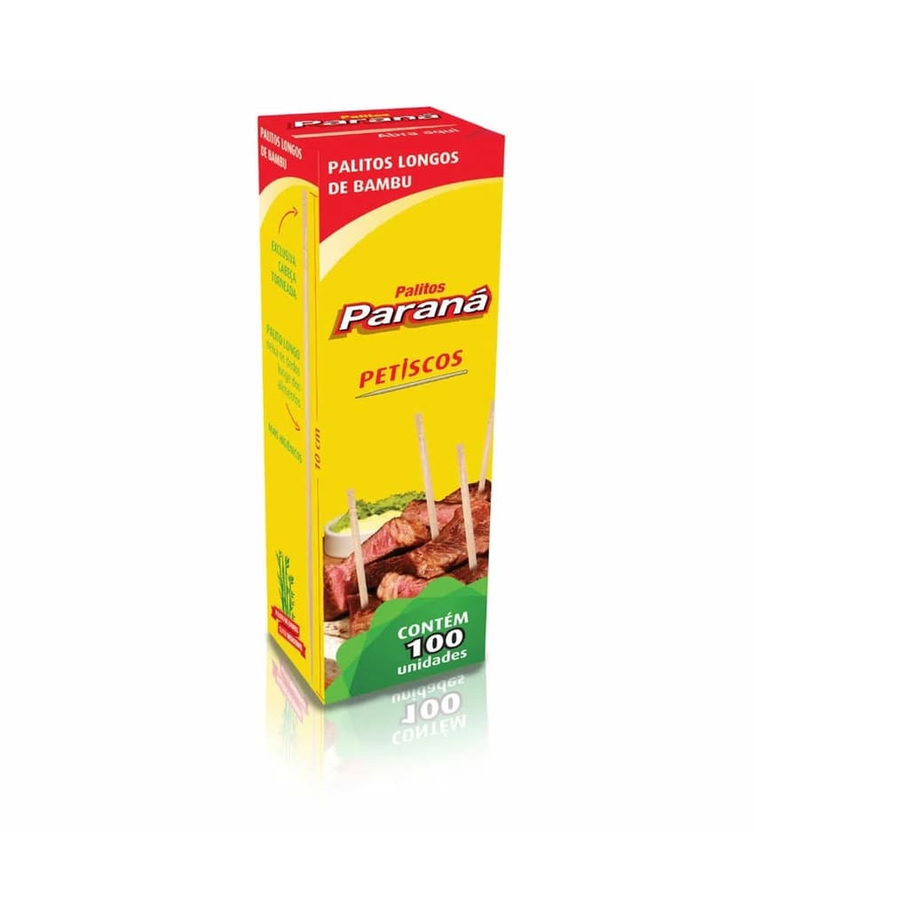 Palito Para Petisco Bambu Paraná C/100 Unidade  10cm