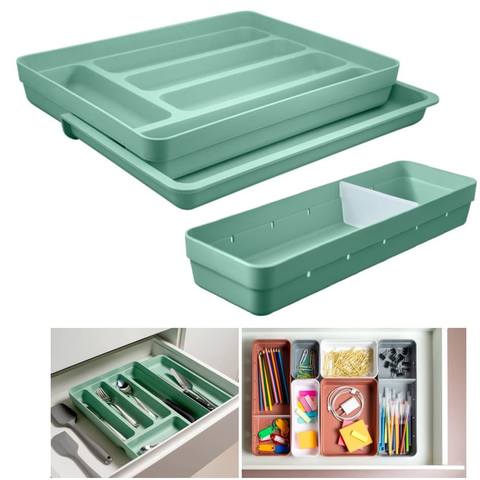 Kit 2 Organizador De Gaveta Porta Talheres Extensível Divisor Utensílios Multiuso - Ou