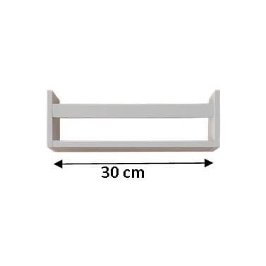 Prateleira Nicho com Barra, Para  Cozinha, Banheiro, Cosméticos, Porta Toalha 100% mdf 30x11,5x10CM