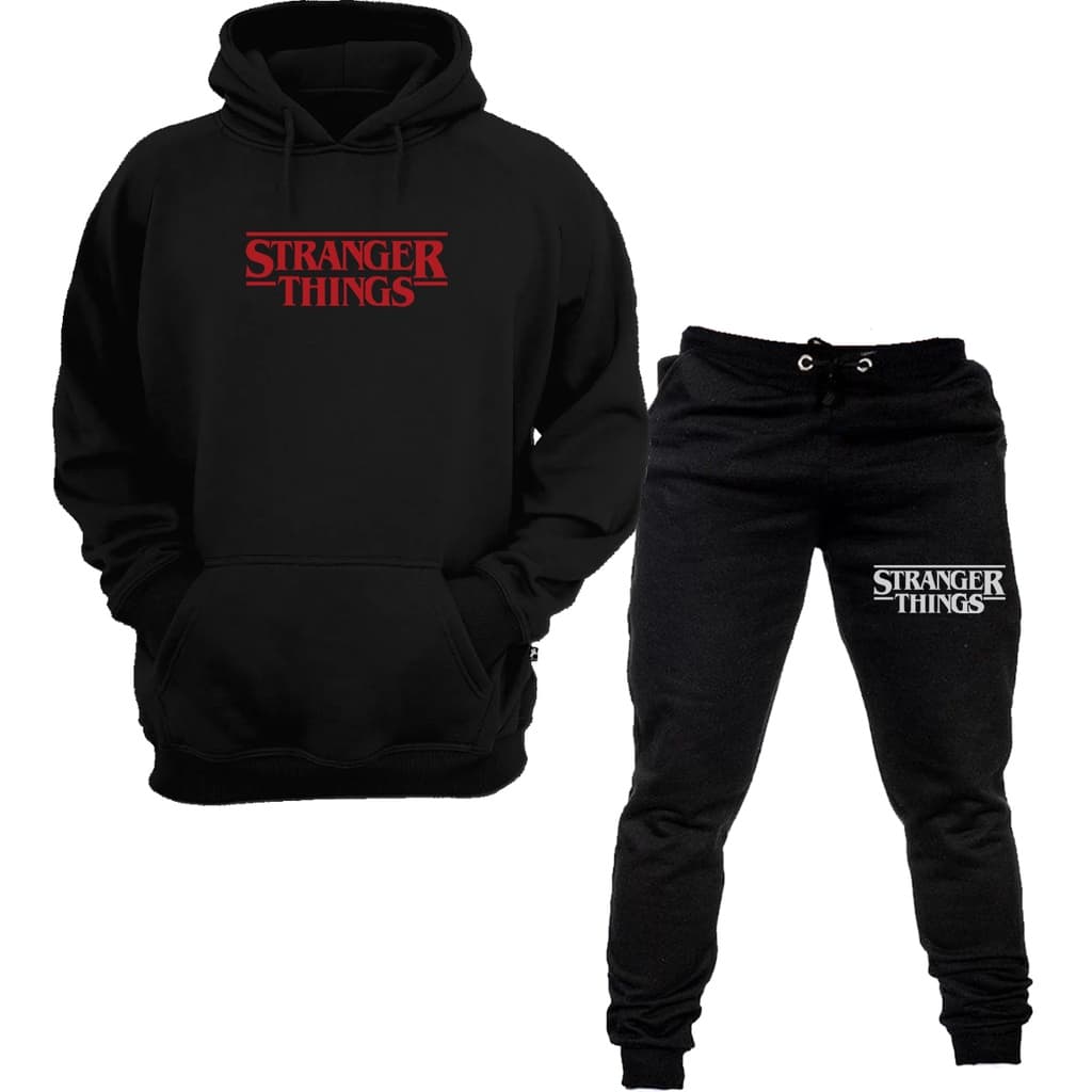 Conjunto moletom Stranger Things blusa de frio + calça lançamento