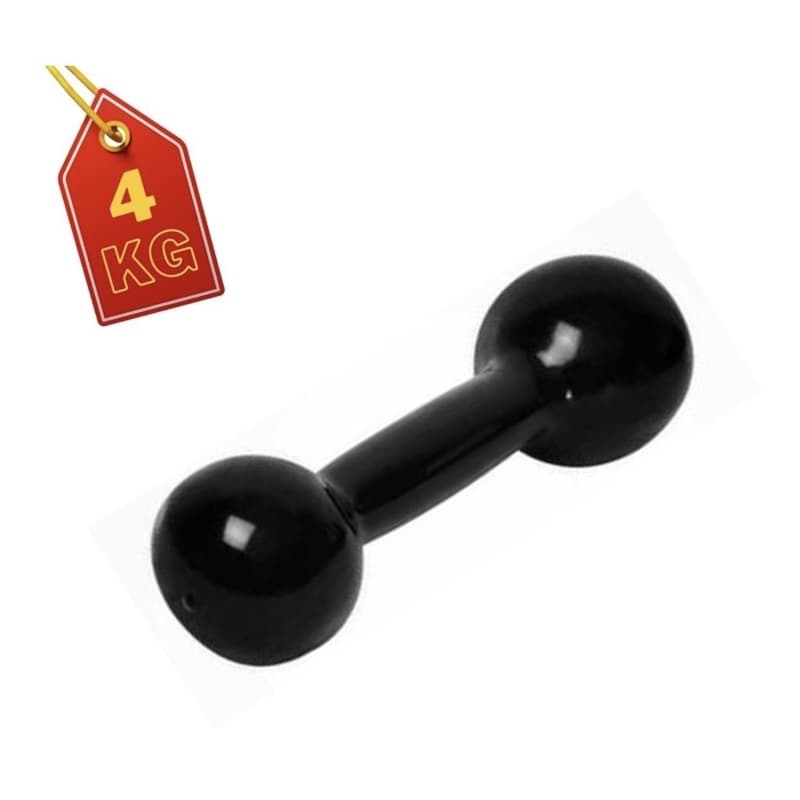 Halter emborrachado preto 4kg (1 unidade) Cores variadas