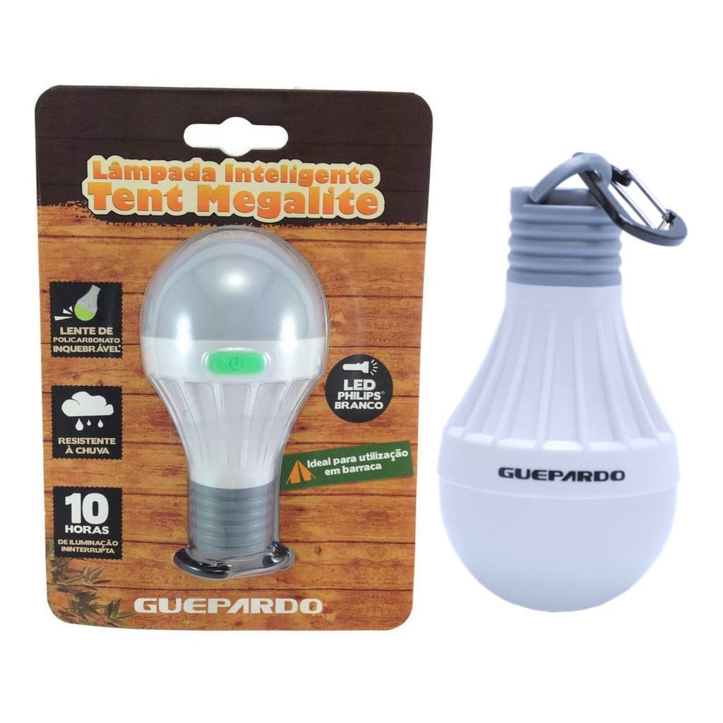 Lâmpada Inteligente Tent Megalite Led A Pilha 10h Guepardo