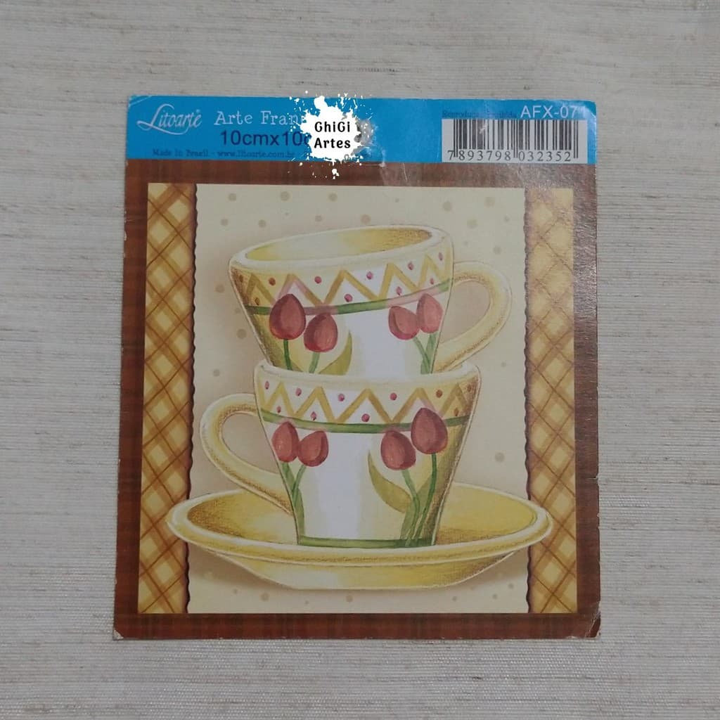 Papel para Arte Francesa Xícara | Decoração de peças MDF