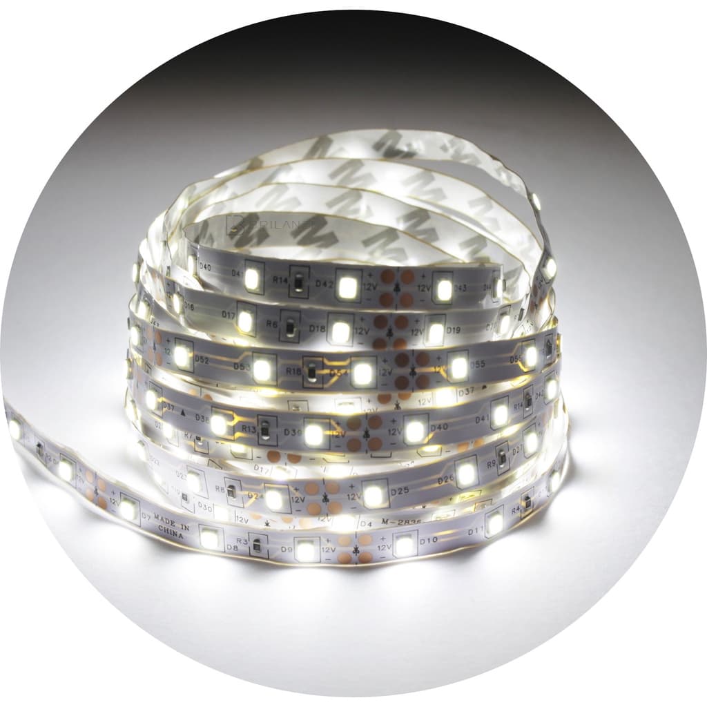 Fita LED Branco Frio 2835 5m 300 Leds IP20 12V Dupla Face