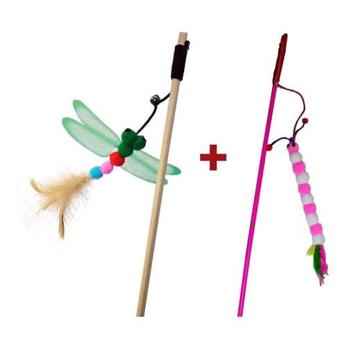 Brinquedos Para Gato Varinha Inseto Guizo P/ Gatos 2 Un