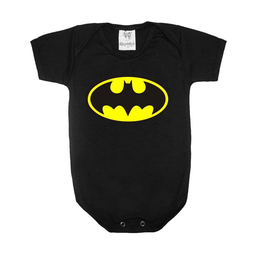 Body bebe infantil preto do Batman vários tamanhos do P ao GG 0 a 12 meses body para bebê body Super herói DC