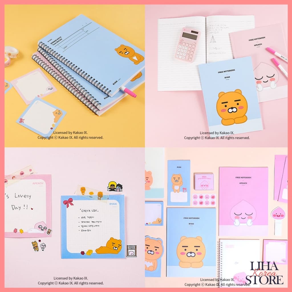 🎈 Daiso Coreia X Kakao Friends 2022 Diário De Pequenos Amigos Notas Estacionárias Bloco De Nota De Primavera/Caderno De
