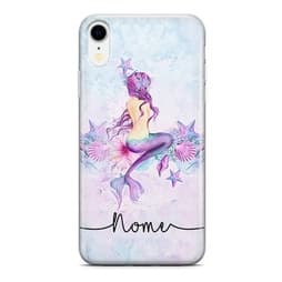 Capa De Celular Sereia Lilás E Rosa Com Nome