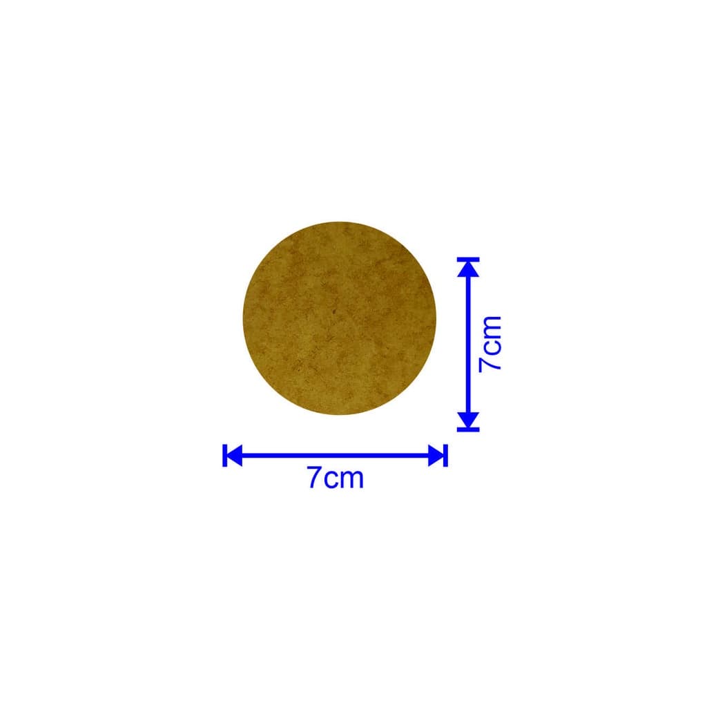 Circulo 7cm Pacote 10 peças Corte a Laser MDF Cru