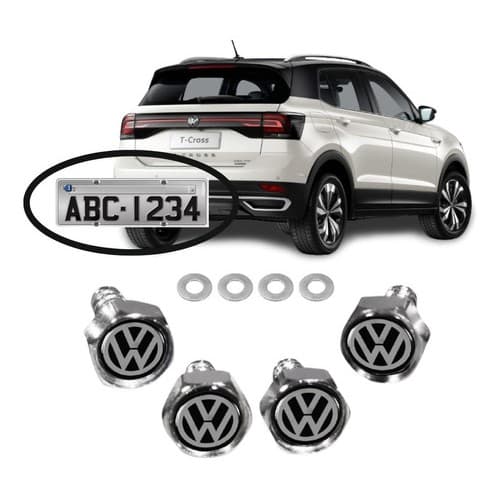 Kit Parafuso De Placa Emblema Vw T-cross Sense Tsi 2020 2021