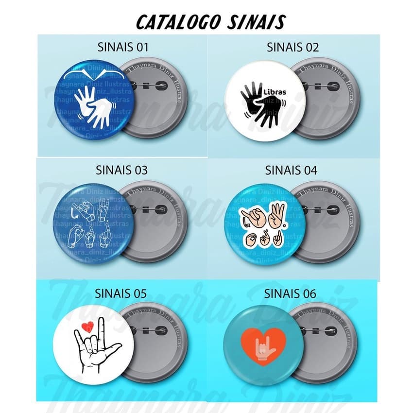 Bottons - LIBRAS - Escolha a quantidade