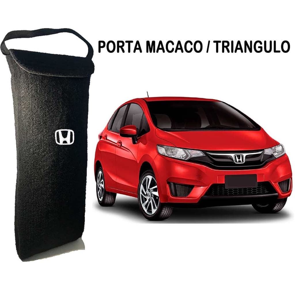 Capa Bolsa Porta Macaco Triangulo Honda Ferramenta Automotivo Carro Universal Carpete Preto