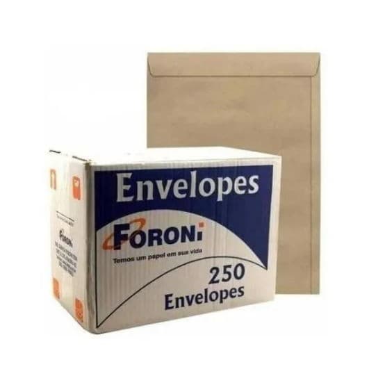 Envelope Kraft/pardo Folha A4 22,9x32,4cm Caixa 250 Unidades Oferta