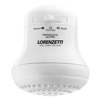 Chuveiro elétrico de parede Lorenzetti Maxi Ducha Ultra branco 5500W 127V